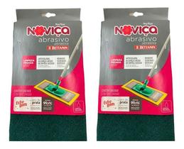 Kit C/2 Refil Mop Esfrebom Abrasivo Limpeza Bettanin Noviça