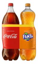 Kit c/ 2 Refrigerante Coca-Cola + Fanta Laranja Pet 2 Litros
