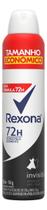 Kit c/ 2 Rexona Invisible antitranspirante aerosol 200mL