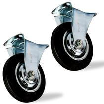 KIT C/2 Rodízio Fixo de Borracha 6 Polegadas 160mm Beltools