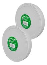 Kit c/ 2 Rolo Elastico Crochet Branco 20mm - 25 Metros