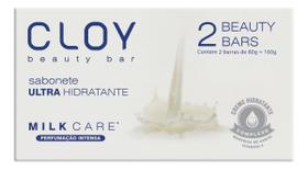 Kit c/ 2 Sabao em barra Cloy Milk Care 2x80g