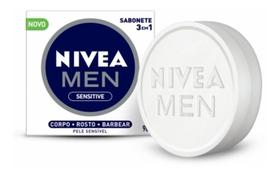 Kit c/ 2 Sabonete Em Barra 3 Em 1 Men Sensitive 90g Nivea