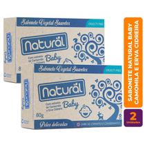 Kit c/ 2 Sabonete Vegano Natural Baby Camomila e Erva Cidreira 80g - Orgânico Natural