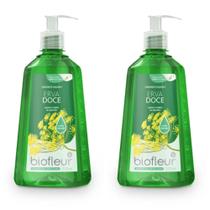 Kit c/2 Sabonetes Líquido Biofleur Erva Doce 500ml cada