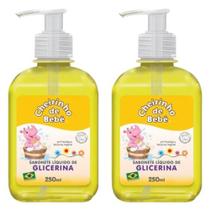 Kit c/2 Sabonetes Liquido Infantil Cheirinho De Bebê Glicerinado 250ml