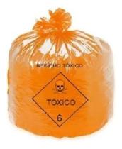 Kit C/2 - Saco De Lixo Tóxico Laranja 30 Litros C/ 100und Cd