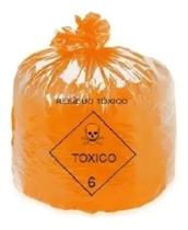 Kit C/2 - Saco De Lixo Tóxico Laranja 30 Litros C/ 100und Cd