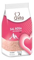 Kit c/ 2 Sal Rosa Himalaia Fino Q-vita Pacote 1 Kg