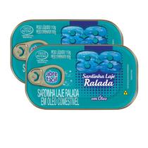 Kit C/ 2 Sardinha Laje Ralada Em Óleo 88 Lata 80g Kit C/ 2 Sardinha Laje Ralada Em Óleo 88 Lata 80g
