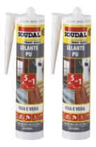 Kit C/2 Selante Pu Para Portas, Janelas Branco 445g Soudal