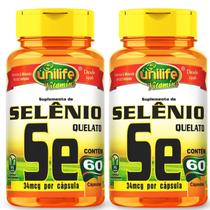 KIT C/ 2 SELÊNIO Se - 60 Cápsulas 500mg UNILIFE