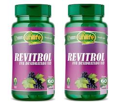 KIT C/2 Semente De Uva Revitrol Resveratrol 60 Caps Unilife KIT C/2 Semente De Uva Revitrol Resveratrol 60 Caps Unilife
