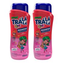Kit C/2 Shampoo 2 Em 1 Infantil Rosa Trá Lá Lá Kids
