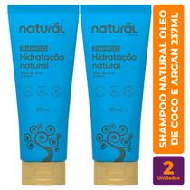 Kit c/ 2 Shampoo Vegano Natural Oleo de Coco e Argan 237ml Kit c/ 2 Shampoo Vegano Natural Oleo de Coco e Argan 237ml