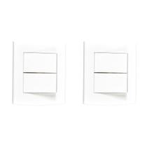 Kit C/2 - Sistema X Peesa Alfa Espelho Placa 4X2 2Ret.P3205