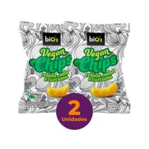 Kit c/ 2 Snack Vegano Orgânico Sem Glúten biO2 Vegan Chips Cebola, Salsa e Cúrcuma 40g