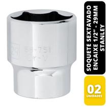 Kit C/ 2 Soquete Sextavado 1/2" 29mm Stanley
