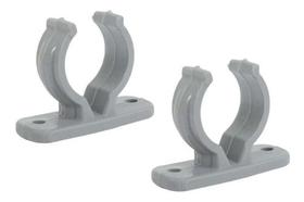 Kit C/ 2 Suporte Porta Remo Curto Cinza Barco Lancha Caiaque