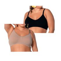Kit c/2 Sutiã Conforto Ultraleve Plus Size DeMillus 061146 Kit c/2 Sutiã Conforto Ultraleve Plus Size DeMillus 061146