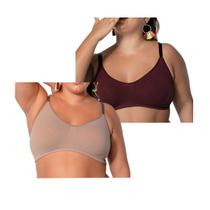 Kit c/2 Sutiã Conforto Ultraleve Plus Size DeMillus 061146 Kit c/2 Sutiã Conforto Ultraleve Plus Size DeMillus 061146