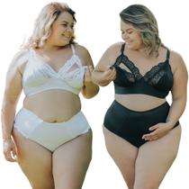 Kit C/2 Sutiãs de Amamentação + 2 Calcinhas Cinta Plus Size Kit C/2 Sutiãs de Amamentação + 2 Calcinhas Cinta Plus Size