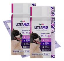 Kit C/2 Tapete Higiênico Ultra Pad 60unid 80x60cm Aroma Lavanda - Petlike