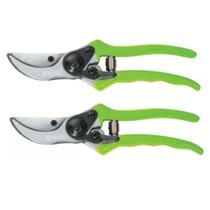 Kit C/2 Tesoura Podar Galho Aço Inox 20cm C/mola C Emborrado