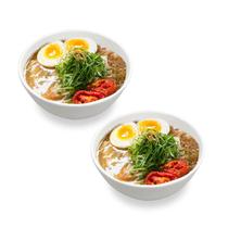 Kit C/2 Tigela Borda Grossa Melamina Japonesa Branca 450Ml