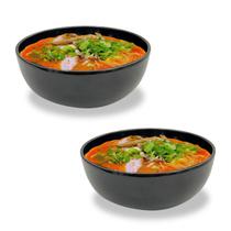 Kit C/2 Tigela Japonesas Udonbati Grande Preta 16,5X7,5Cm