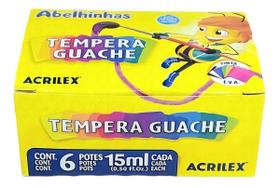 Kit c/ 2 Tinta Guache 6 Cores 15ml - Acrilex tempera guache Kit c/ 2 Tinta Guache 6 Cores 15ml - Acrilex tempera guache