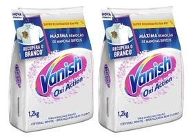 Kit C/2 Tira Manchas Vanish Em Pó Crystal 1,2kg