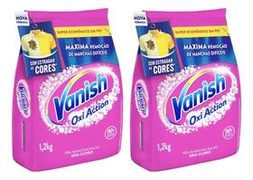 Kit C/2 Tira Manchas Vanish Em Pó Oxi Action 1,2kg
