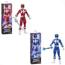 Kit c/ 2 Titan Power Rangers Mighty Morphin Red e Blue 30cm