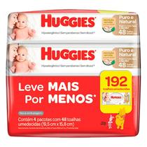 Kit c/ 2 Toalha Umedecida Huggies Puro e Natural 192