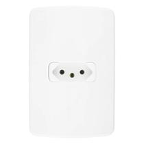 Kit c/ 2 Tomada 2P + Terra com Placa 10a 250v Compose