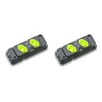 Kit C/2 - Tomada Barra Fiolux Dupla 2P 20A Preto Kit C/2 - Tomada Barra Fiolux Dupla 2P 20A Preto