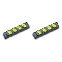 Kit C/2 - Tomada Barra Fiolux Quadrupla 2Polos 20A Preto Kit C/2 - Tomada Barra Fiolux Quadrupla 2Polos 20A Preto