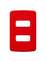 Kit c/ 2 tomada dupla 10a c/ placa 4 x 2 vermelho composé weg