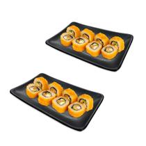 Kit C/2 Travessa Retangular Melamina Japonesa 17,8Cm