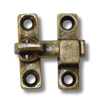 Kit c/ 2 Trincos Fecho Tranqueta Metal Reto para Portas e Janelas Acabamento:Ouro Velho Kit c/ 2 Trincos Fecho Tranqueta Metal Reto para Portas e Janelas Acabamento:Ouro Velho