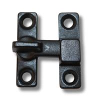 Kit c/ 2 Trincos Fecho Tranqueta Metal Reto para Portas e Janelas Acabamento:Preto