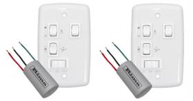 Kit C/2 Un. Chave Capacitiva com 3 Velocidades - Ventilador e Exaustor - 127V - 250W - Com 2 Lâmpadas e Capacitor 3+7uF Kit C/2 Un. Chave Capacitiva com 3 Velocidades - Ventilador e Exaustor - 127V - 250W - Com 2 Lâmpadas e Capacitor 3+7uF