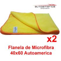 Kit C/ 2 Un Flanela Microfibra 60x40 Autoamerica