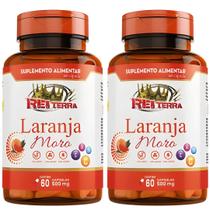KIT C/2 Un. Laranja Mo ro Moro sil + Zinco Vit. A Vit. C Vit. E Premium 60 Cáps - Rei Terra