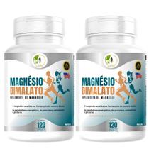 KIT C/2 Un. Magnési o Di malato puro 120 Capsulas 500mg - Fits Life