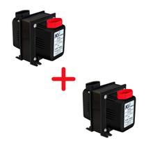 Kit c/ 2 unidades Auto Transformador 1050va Conversor Bivolt 110 P/ 220v E 220 P/ 110 Marca KF Pro para aparelhos 577W