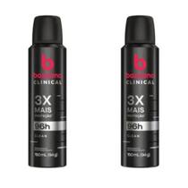 Kit c/2 Unidades de Desodorante Aerosol Bozzano Clinical 94g Clean