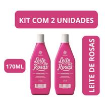 Kit c/2 Unidades de Desodorante Leite De Rosas 170ml Tradicional