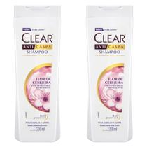 Kit c/2 Unidades de Shampoo Clear Anticaspa Flor de Cerejeira 200ml